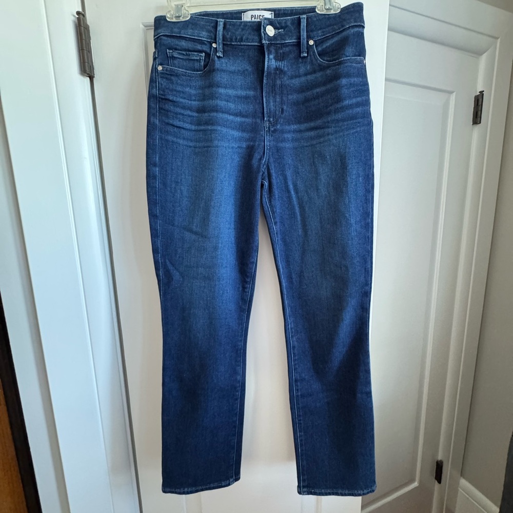 PAIGE Cindy - Dark Blue Straight Leg Jeans Size 28